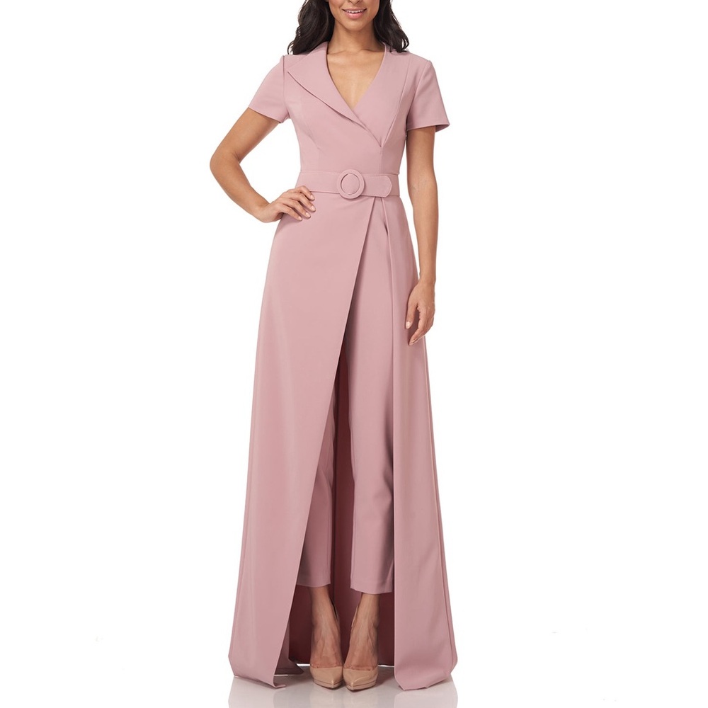 KAY UNGER Garcelle Walk Thru Jumpsuit Wood Rose